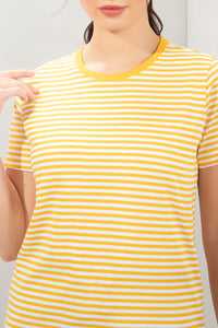 Essential Stripe Tee - Golden Rod Stripes thumbnail 4
