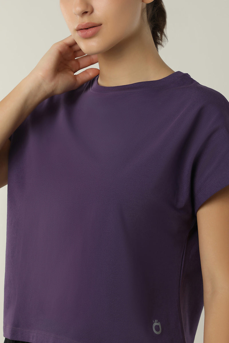 Essential Crop Top - Navy Cosmos