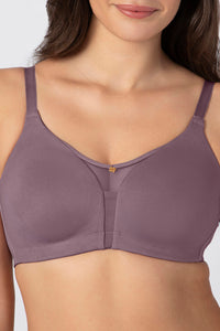 Chic Smooth Non-Padded Non-Wired Minimizer Bra - Grape Shake thumbnail 4