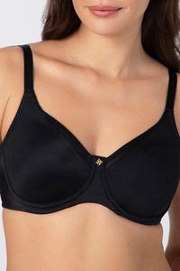 Chic Contour Non-Padded Wired Minimizer Bra - Black thumbnail 4