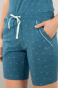 Sleep Shorts - Blue Heart Print thumbnail 4