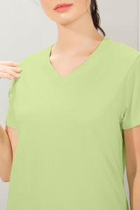 Eseential V-Neck Tee - Shadow Lime thumbnail 4