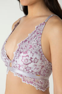 Femme Lace Padded Non-Wired Demi Bra - Thistle thumbnail 4