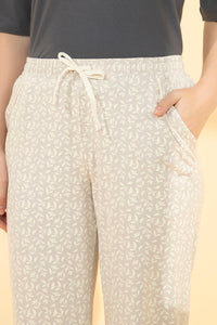 Full Length PJ Bottom - Silver Floral Print thumbnail 4