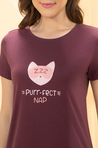 Comfort Sleep Dress - Purrfect Print thumbnail 4
