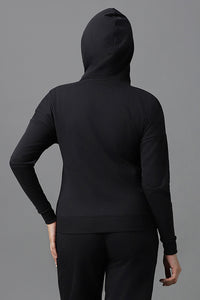 Essential Fleece Hoodie - Black thumbnail 4