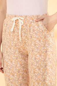 Full Length PJ Bottom - Peach Tropical Print thumbnail 4