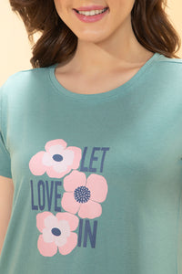 Comfort Sleep Dress - Let Love In Print thumbnail 4