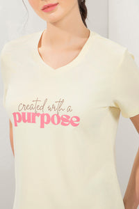 Essential V-Neck Printed Tee - Purpose Print thumbnail 4