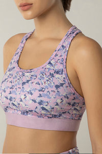 Energize Medium Impact Racerback Sports Bra - Digital Floral Print thumbnail 4