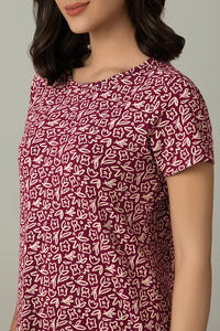 Comfort Sleep Dress - Two Tone Floral Print thumbnail 4