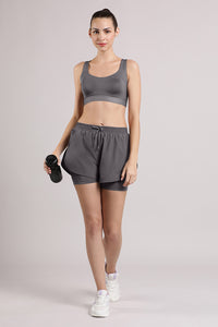 Elements Cotton Lined Low Impact Sports Bra - Volcanic Glass thumbnail 4