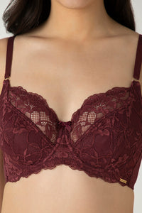 Luxe Support Non-Padded Wired Bra  - Windsor Wine thumbnail 4