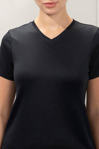 Energize Short Sleeve V-Neck Active T-Shirt - Black thumbnail 4