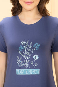Scoop Neck Sleep Tee - Plant Kindness Print thumbnail 4