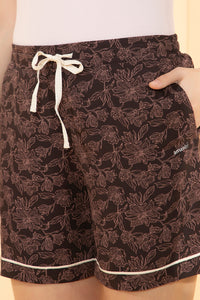 Sleep Shorts - Burlwood Floral Print thumbnail 4