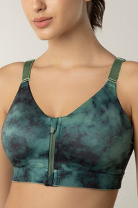 Energize Intense Sports Bra  - Marble Green Print thumbnail 4