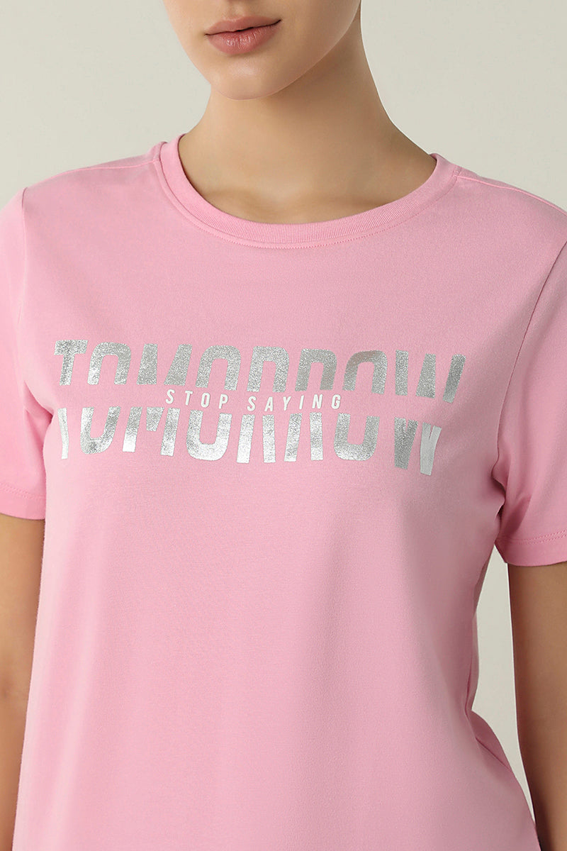 Essential Printed Tee - Pink Frosting - Image 4 of 6