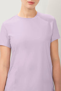 Flaunt Short Sleeve Round Neck Workout T-Shirt - Lavender Fog thumbnail 5