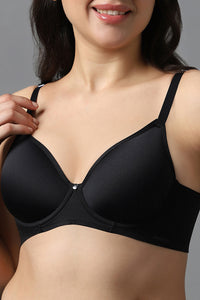 Airy Padded Wired Bra - Black thumbnail 4