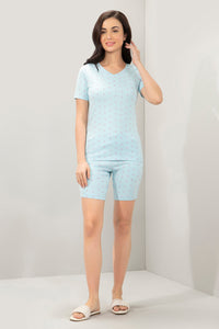 Sleep Shorts - Blue Bow Print thumbnail 5