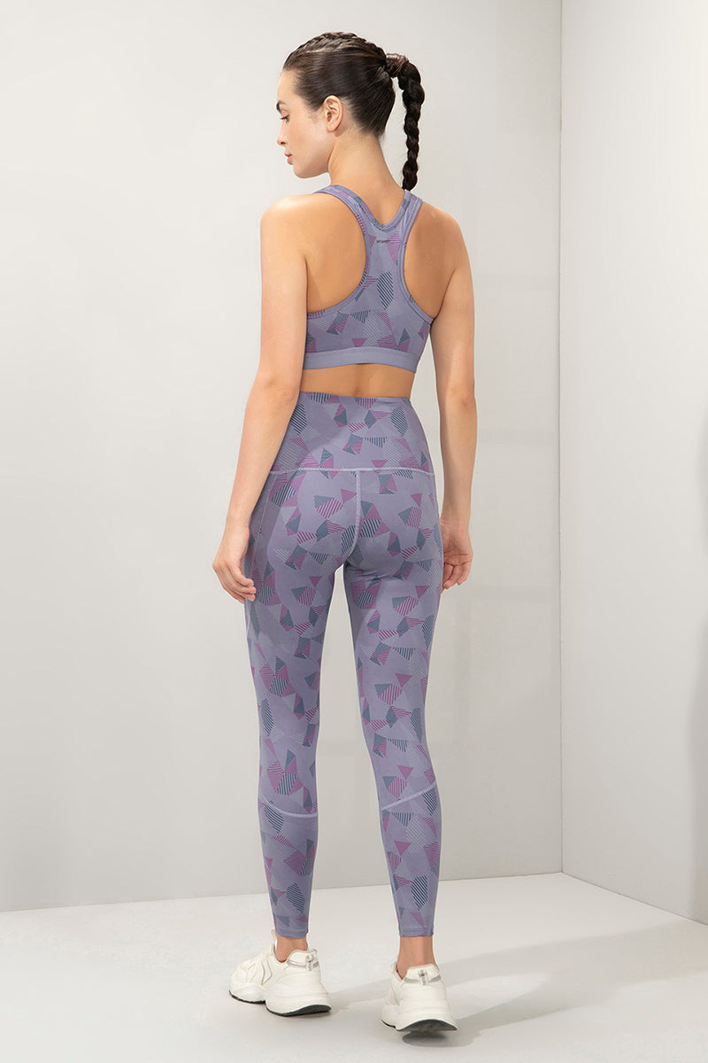 Flaunt Fashion Tights - Stripy Geo Print