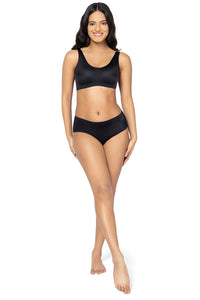 Invisi Padded Non-Wired Effortless Bralette - Black thumbnail 5
