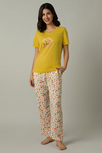 Full Length Pyjama Bottom - Afterglow Butterfly Print thumbnail 5