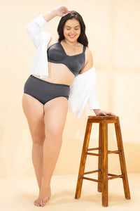 Delight Minimizer Non-Padded Wired Bra - Blackened Pearl thumbnail 5
