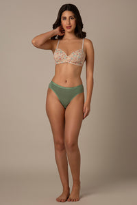 Smooth Style Padded Non-Wired Cotton Bra - Daisy Print thumbnail 5