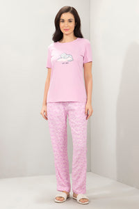 Full Length Pyjama Bottom - Powder Pink Floral Print thumbnail 5