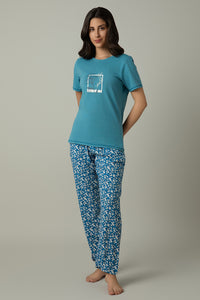 Scoop Neck Sleep Tee - Bloom Print thumbnail 5