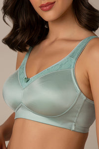 Elegant Support Non-Padded & Non-Wired Bra - Seafoam thumbnail 4