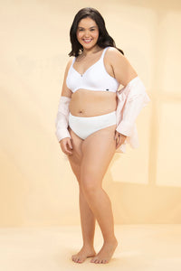Sophistique Ease Non-Padded Wired Minimizer Bra - White thumbnail 5