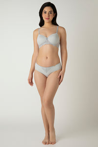 Lace Elegance Padded Non-Wired Bra - Micro Chip thumbnail 5