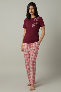Scoop Neck Sleep Tee - Shoulder Floral Print thumbnail 5