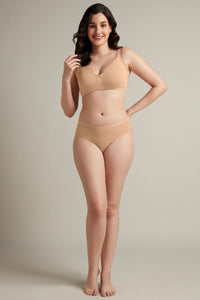 Chic Comfort Non-Padded and Non-Wired Cotton Bra - Sandalwood thumbnail 5
