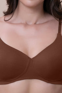 Breathe Bliss Padded Non-Wired T-Shirt Bra - Cambridge Brown thumbnail 4