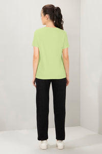 Eseential V-Neck Tee - Shadow Lime thumbnail 5