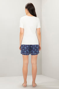 V-Neck Sleep Tee - Snow White Print thumbnail 5