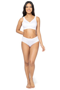 Elegant Support Non-Padded Non-Wired Bra - White thumbnail 5