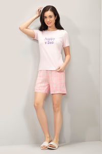 Sleep Shorts - Apricot Checks Print thumbnail 5