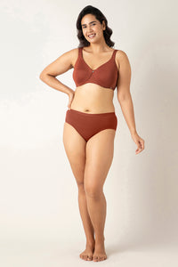 Mystic Curves Non-padded Wired Minimizer Bra - Mahogany thumbnail 5
