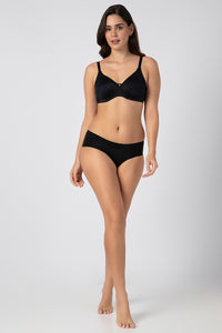 Chic Contour Non-Padded Wired Minimizer Bra - Black thumbnail 5