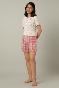 Sleep Shorts - Blush Rose Check Print thumbnail 5
