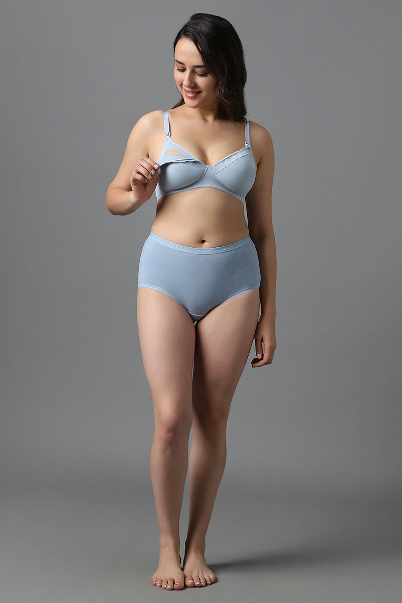 Padded Non-wired Maternity Bra - Celestial Blue - Image 5 of 5