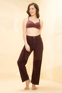 Breathable Easy Padded Wired Cotton Bra - Caramel Nude thumbnail 5