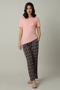 Full Length Pyjama Bottom - Black Beauty Floral Print thumbnail 5