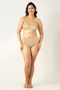 Mystic Elegance Non-padded Wired Minimizer Bra - Sesame thumbnail 5