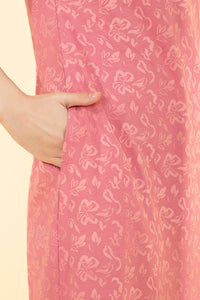 Lounge Laze Dress - Pink Abstract Print thumbnail 5